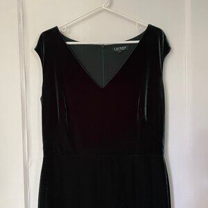 Formal Ralph Lauren Dark Green Velvet Dress